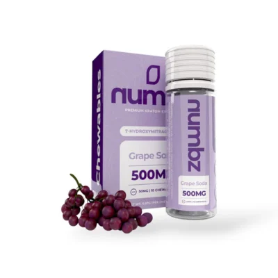 Numbz 7-OH Tablets Grape Soda 500mg 10 Count 7-Hydroxymitragynine