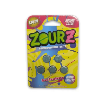Zourz 7-OH Tablets Blue Raspberry 500mg 5 Count 7-Hydroxymitragynine